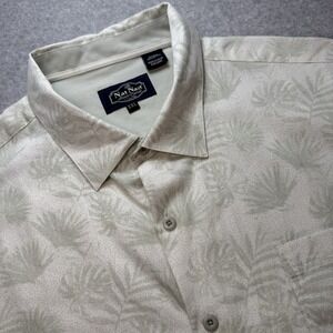 Nat Nast Shirt Men XXL Green Palm Floral Short Sleeve Button Up Luxury Originals